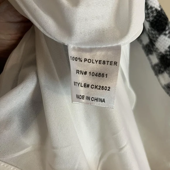 Clothing Obsessed Company Black and White Plaid 3XL Pencil Skirt - Picture 6 of 7